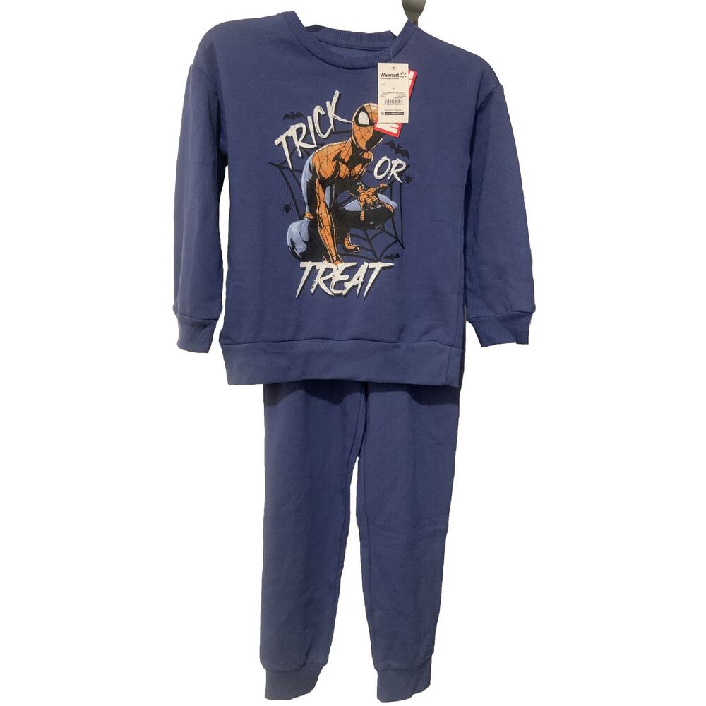 Spider-Man Boys Halloween Sweatshirt and Pant Set, 2-Piece, Size 7 New